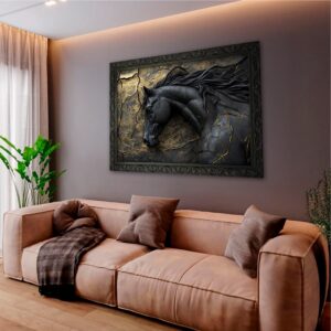 Quadro BIG - Cavalo Preto