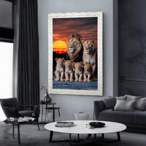 Quadro BIG - Família de Leões