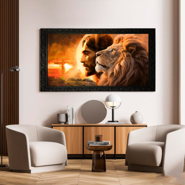 Quadro BIG - Jesus e Leão