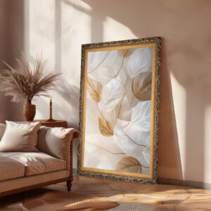 Quadro BIG - Folhas Douradas