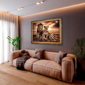 Quadro BIG - Família de Leões