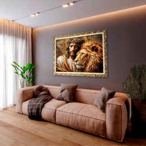 Quadro BIG - Jesus e Leão