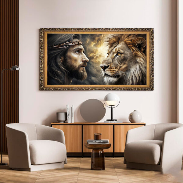 Quadro BIG - Jesus e Leão de Judá