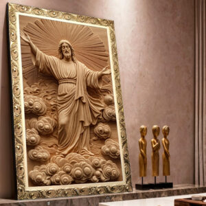 Quadro BIG - Jesus escultura madeira