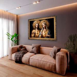 Quadro BIG - Sagrado Coração de Jesus e Maria