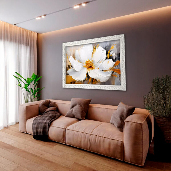 Quadro BIG - Flor Branca Pintura