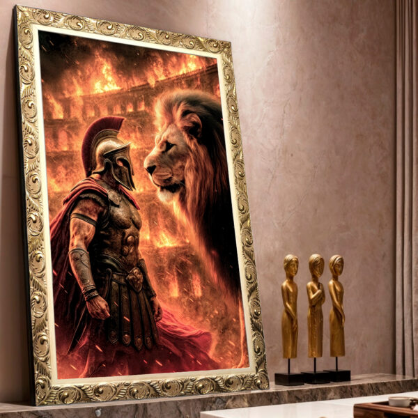 Quadro BIG - Guerreiro e Leão