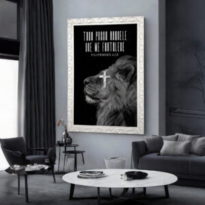 Quadro BIG - Leão com Frase